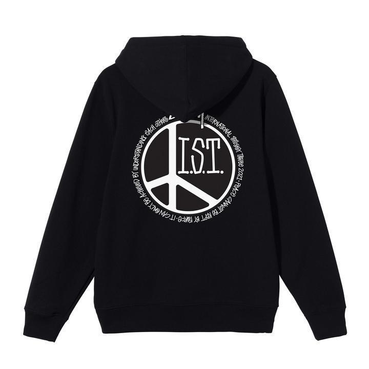 2c64d0e1-50b0-4573-8af9-184e4e43a46c.a.jpeg Stussy Hoodie Black Peace - Image 1
