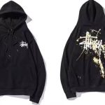 Stussy Hoodie Black Sprinkling Gold