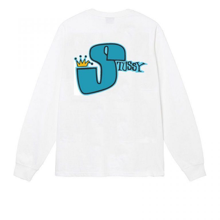 Stussy-Long-Sleeve-T-Shirt-White-Large-S.jpeg Stussy Long Sleeve T-Shirt White Large S - Image 1