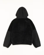Stussy Sherpa Paneled Hooded Jacket Black - Image 2