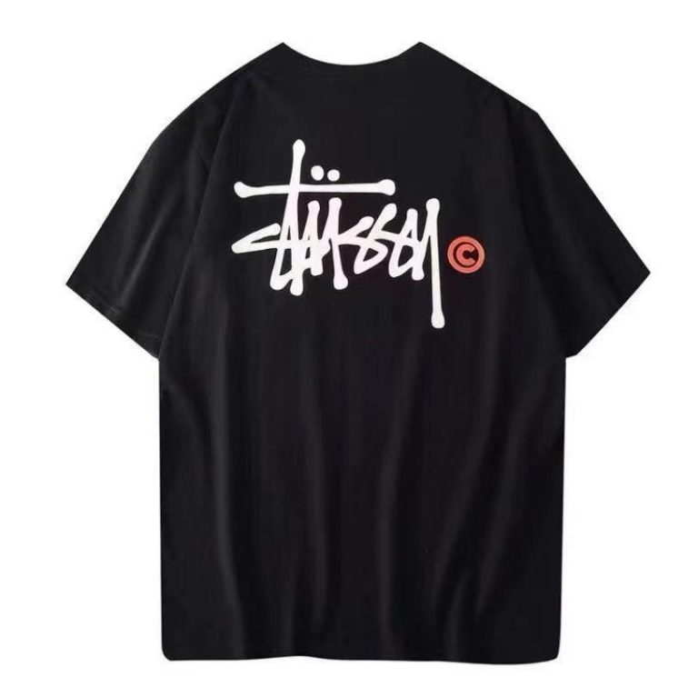 Stussy-T-Shirt-Black-White-Red-C-1.jpeg Stussy T-Shirt Black White Red C - Image 1