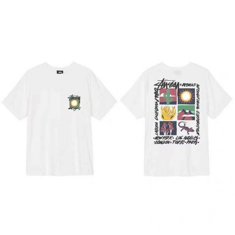 Stussy-T-Shirt-Fast-Travel-In-The-Desert-White.jpeg Stussy T-Shirt Fast Travel In The Desert White - Image 1