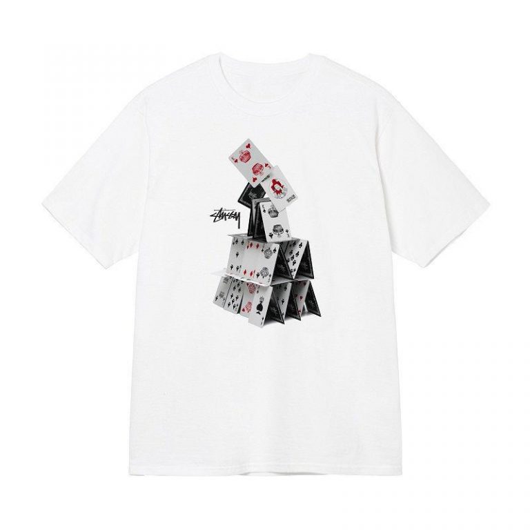 Stussy-T-Shirt-House-Of-Cards-White.jpeg Stussy T-Shirt House Of Cards White - Image 1