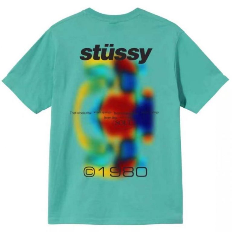 Stussy-T-Shirt-Lake-Blue-Soul.jpeg Stussy T-Shirt Lake Blue Soul - Image 1