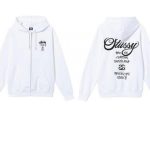 Stussy Zip Up Hoodie World Tour White