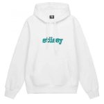 Stussy Hoodie White Typewriter